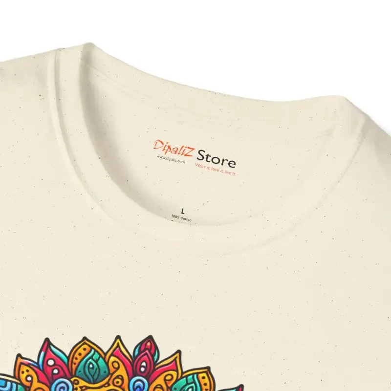 Vibrant Elephant Mandal Art Softstyle t Shirt