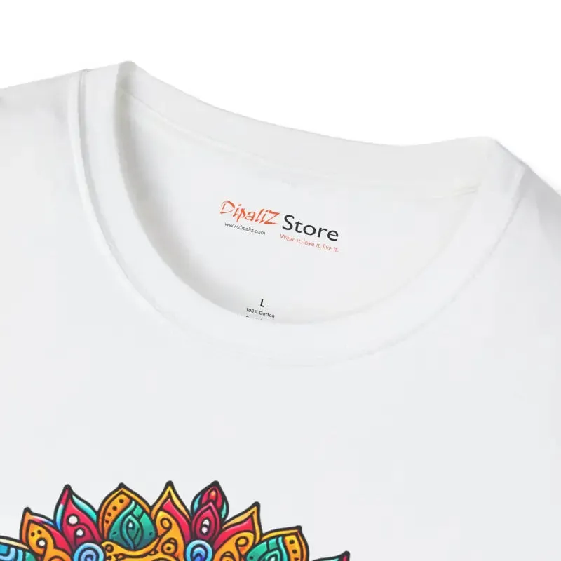 Vibrant Elephant Mandal Art Softstyle t Shirt