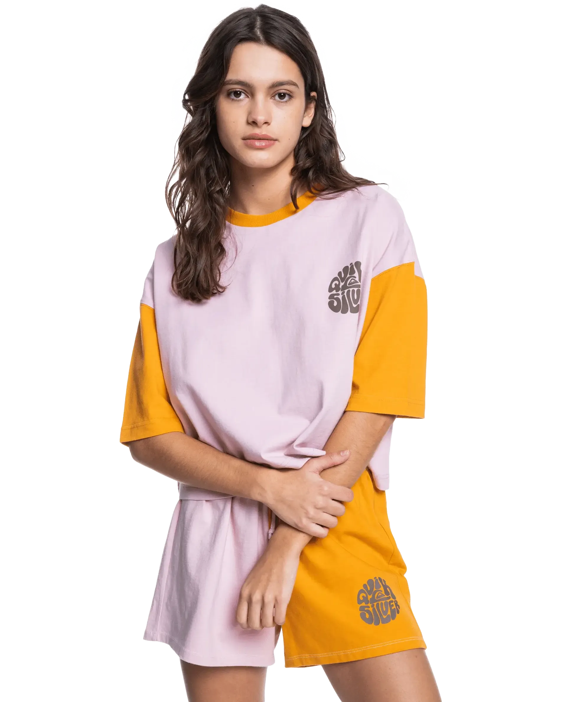 Vintage Colorblock T-Shirt in Bleached Mauve