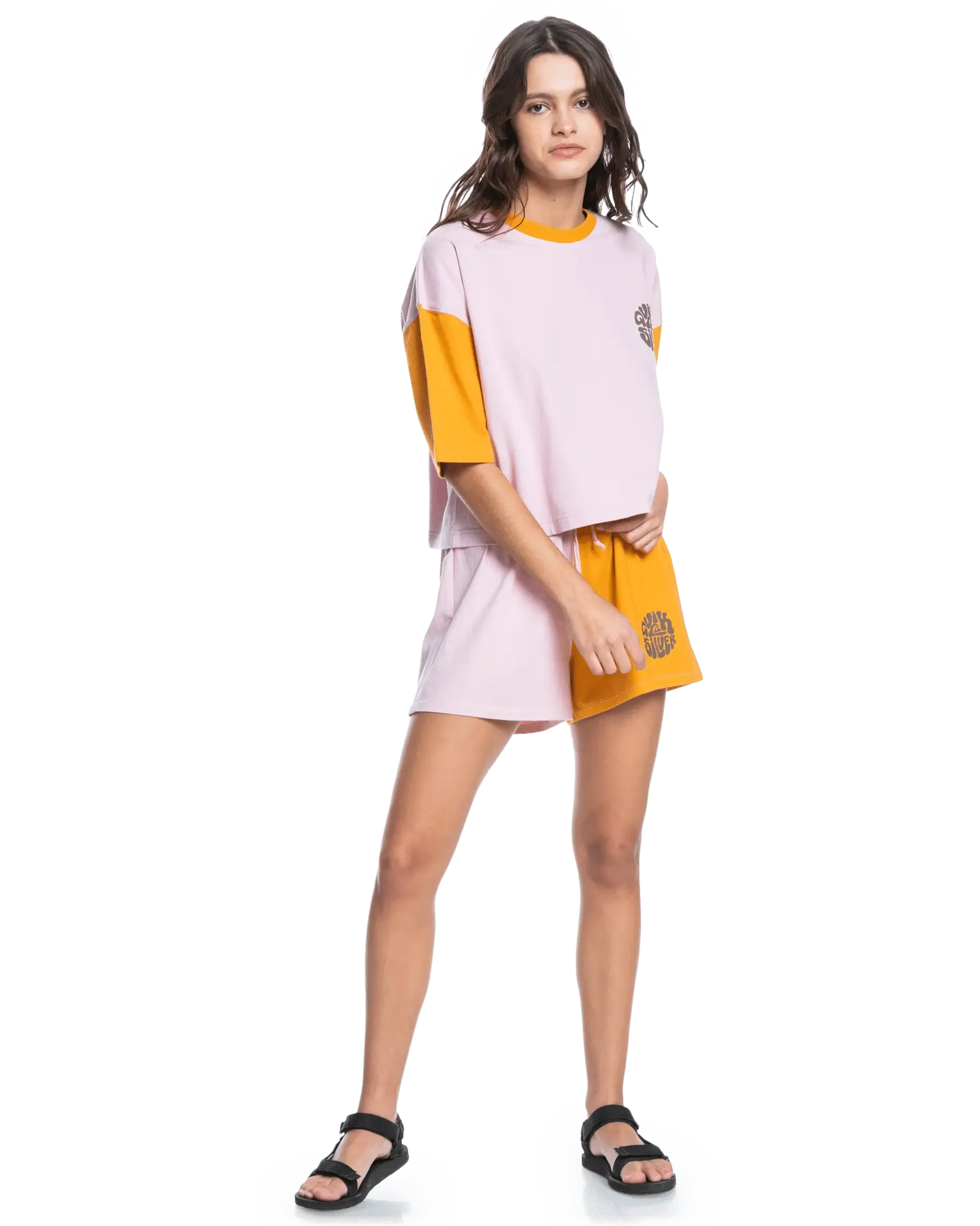 Vintage Colorblock T-Shirt in Bleached Mauve
