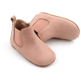 Waxed Leather Chelsea Boot | Color 'Antelope Pink' | Soft Sole