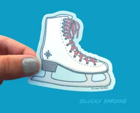 Winter Ice Skates Vinyl Sticker