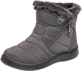 Women's Snow Boots Waterproof Insulated Fur Boots Waterproof Walking Shoes Cold Weather Furry Fluffy Short Snow Boot