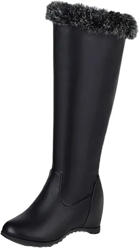 Womens Snow Boots Waterproof Snow Boots Comfortable Mid-Calf Boots Cold Weather Anti-Slip Outdoor Ankle Booties Work Boots